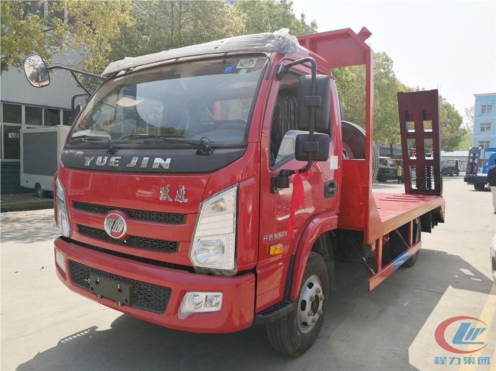 程力躍進(jìn)藍(lán)牌平板運輸車側(cè)面圖